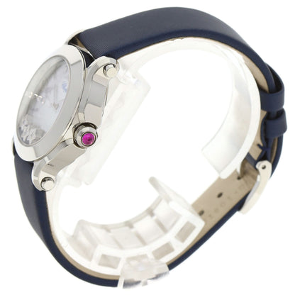 Chopard Happy Sports 3P Diamond Watches 27/8509 Stainless Steel/Satin x Leather Ladies