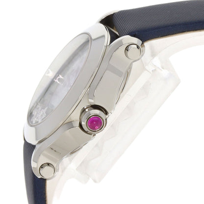 Chopard Happy Sports 3P Diamond Watches 27/8509 Stainless Steel/Satin x Leather Ladies