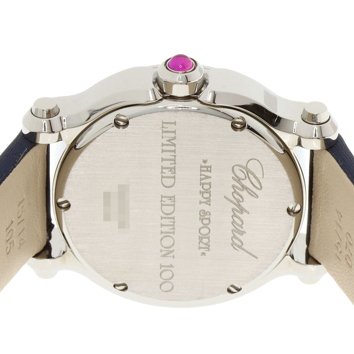 Chopard Happy Sports 3P Diamond Watches 27/8509 Stainless Steel/Satin x Leather Ladies