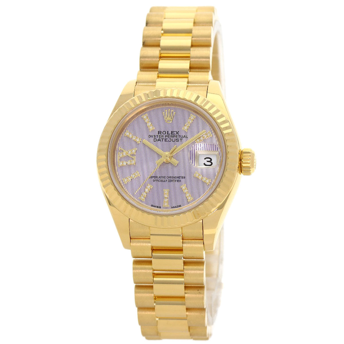 ROLEX Datejust Lilac Tapestry Diamond Index Watches 279178G K18 Yellow Gold/18K Yellow Gold Ladies