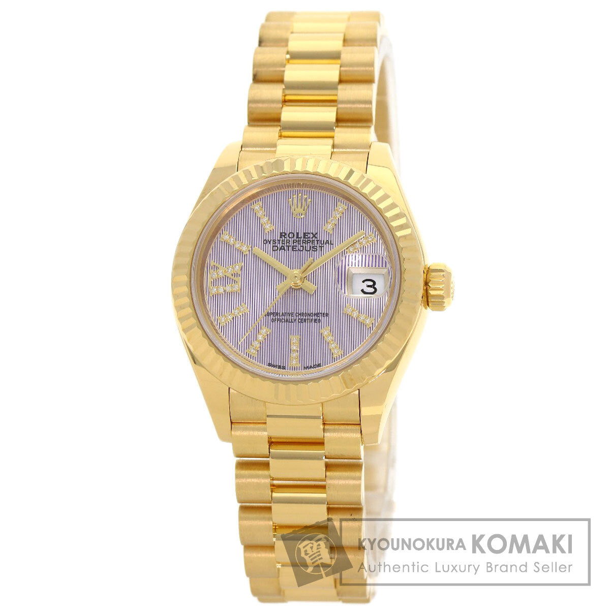ROLEX Datejust Lilac Tapestry Diamond Index Watches 279178G K18 Yellow Gold/18K Yellow Gold Ladies