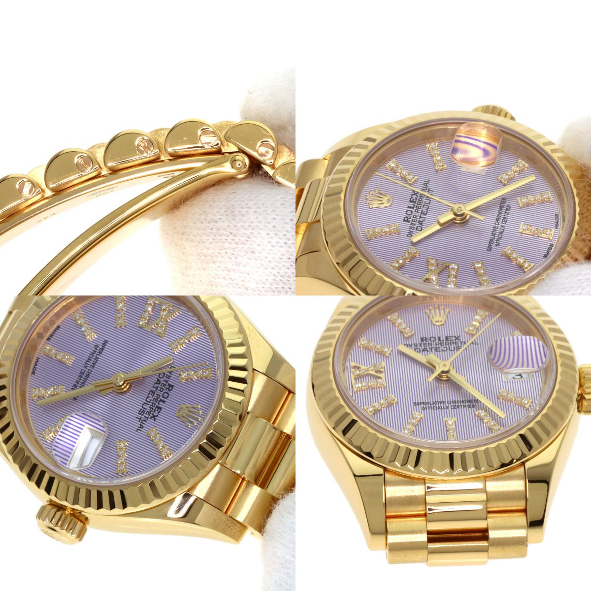 ROLEX Datejust Lilac Tapestry Diamond Index Watches 279178G K18 Yellow Gold/18K Yellow Gold Ladies