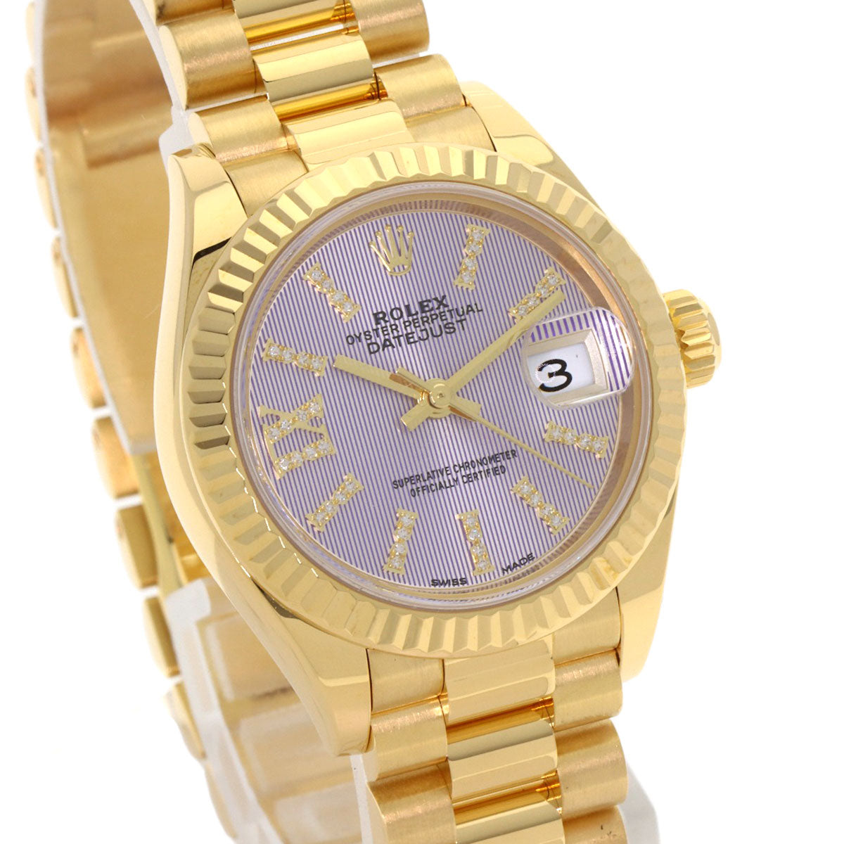 ROLEX Datejust Lilac Tapestry Diamond Index Watches 279178G K18 Yellow Gold/18K Yellow Gold Ladies