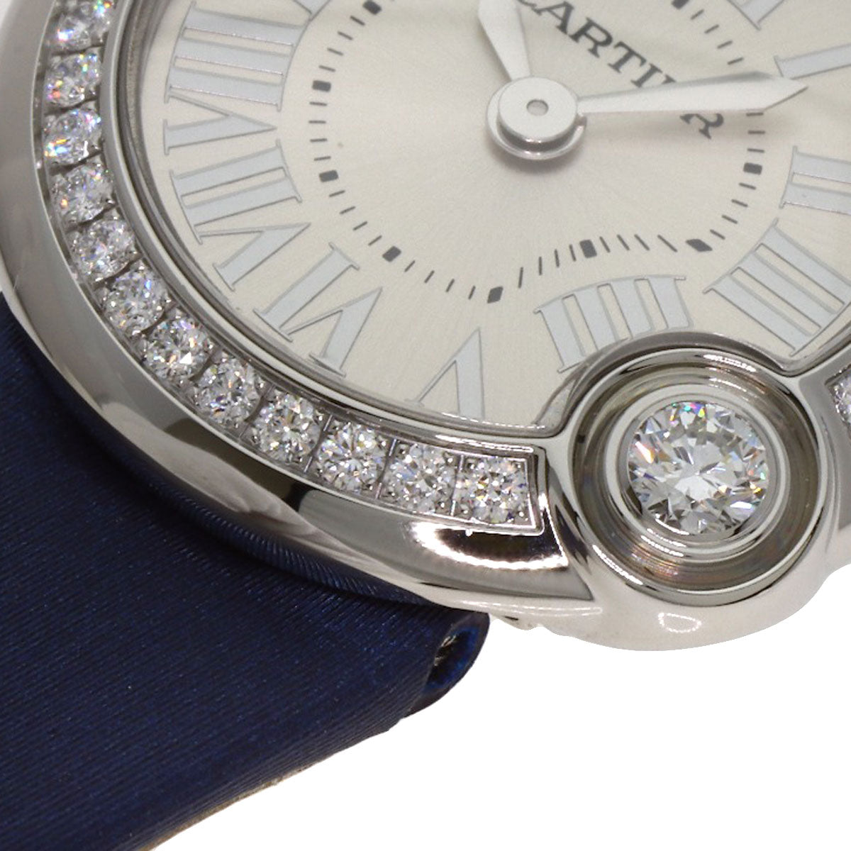 CARTIER Ballon Blanc 1" Watches W4BL0002 Stainless Steel/Leather Ladies