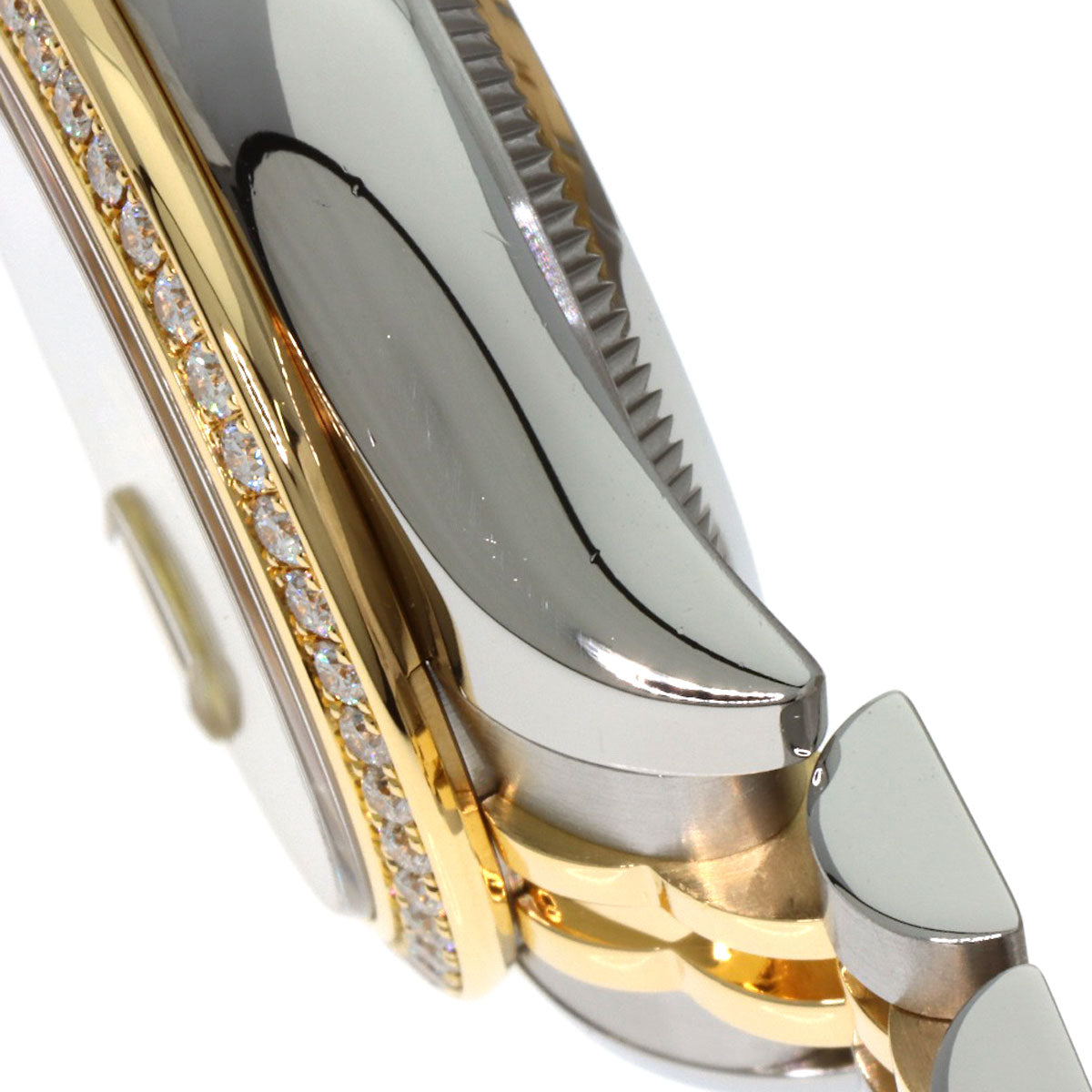 ROLEX Datejust 10P Bezel Diamond Gold Crystal Watches 179383G Stainless Steel/SSxK18YG Ladies