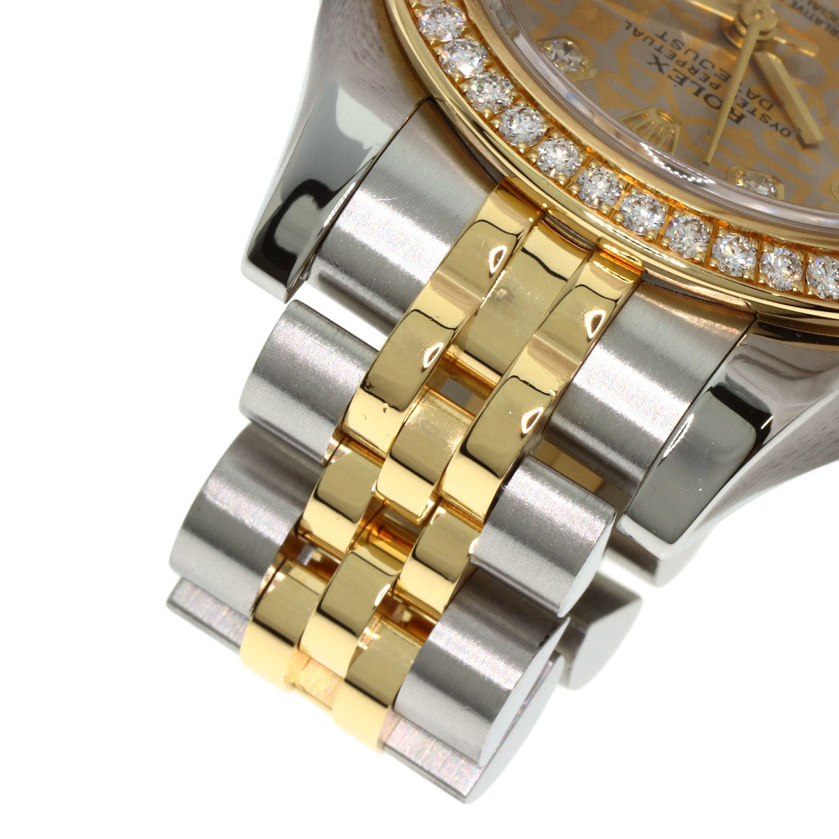 ROLEX Datejust 10P Bezel Diamond Gold Crystal Watches 179383G Stainless Steel/SSxK18YG Ladies
