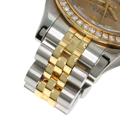 ROLEX Datejust 10P Bezel Diamond Gold Crystal Watches 179383G Stainless Steel/SSxK18YG Ladies
