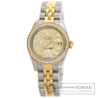 ROLEX Datejust 10P Bezel Diamond Gold Crystal Watches 179383G Stainless Steel/SSxK18YG Ladies