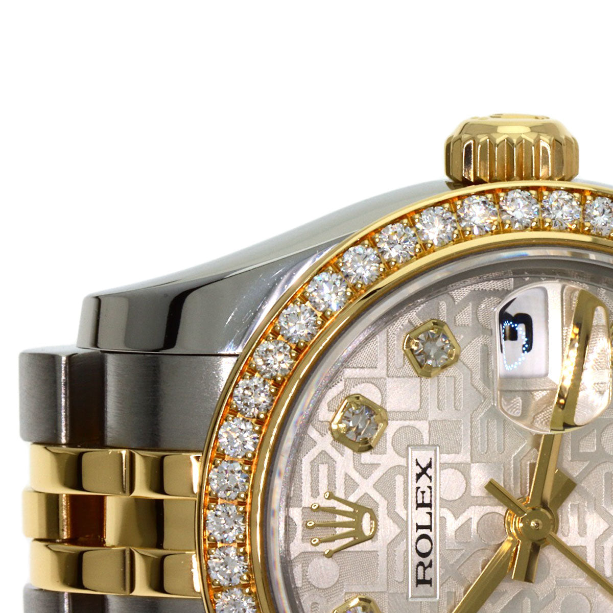 ROLEX Datejust Bezel 10P Diamond Watches 179383G Stainless Steel/SSxK18YG Ladies