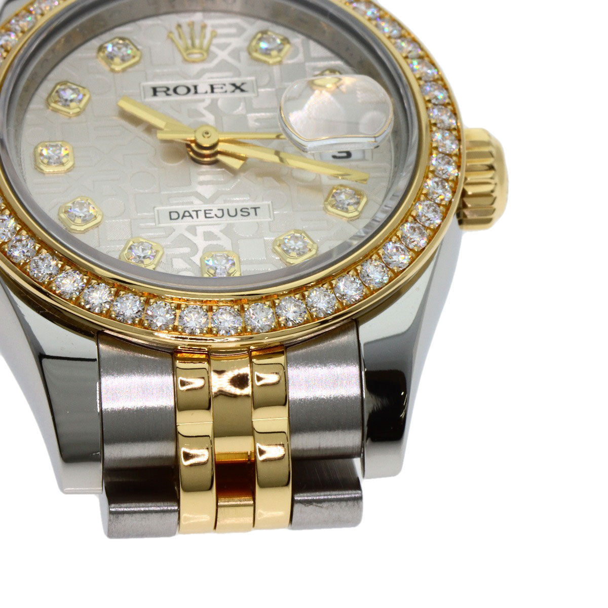 ROLEX Datejust Bezel 10P Diamond Watches 179383G Stainless Steel/SSxK18YG Ladies