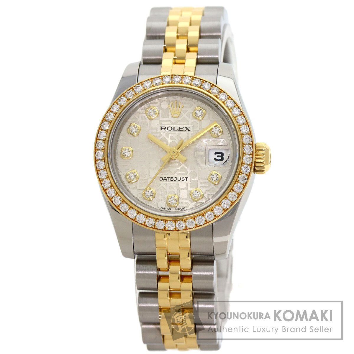 ROLEX Datejust Bezel 10P Diamond Watches 179383G Stainless Steel/SSxK18YG Ladies