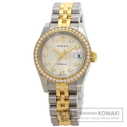ROLEX Datejust Bezel 10P Diamond Watches 179383G Stainless Steel/SSxK18YG Ladies
