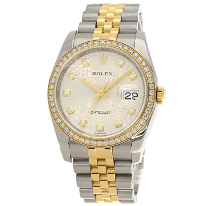 ROLEX Datejust 10P Bezel Diamond Watches 116243G Stainless Steel/SSxK18YG mens