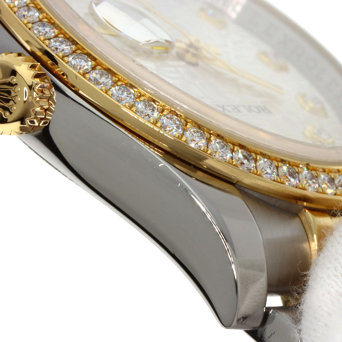ROLEX Datejust 10P Bezel Diamond Watches 116243G Stainless Steel/SSxK18YG mens