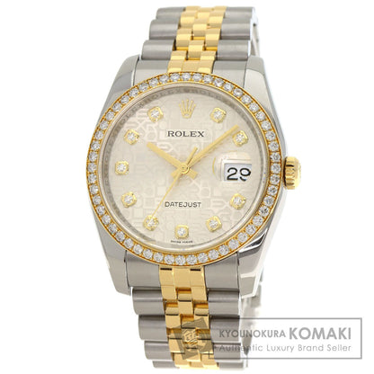 ROLEX Datejust 10P Bezel Diamond Watches 116243G Stainless Steel/SSxK18YG mens