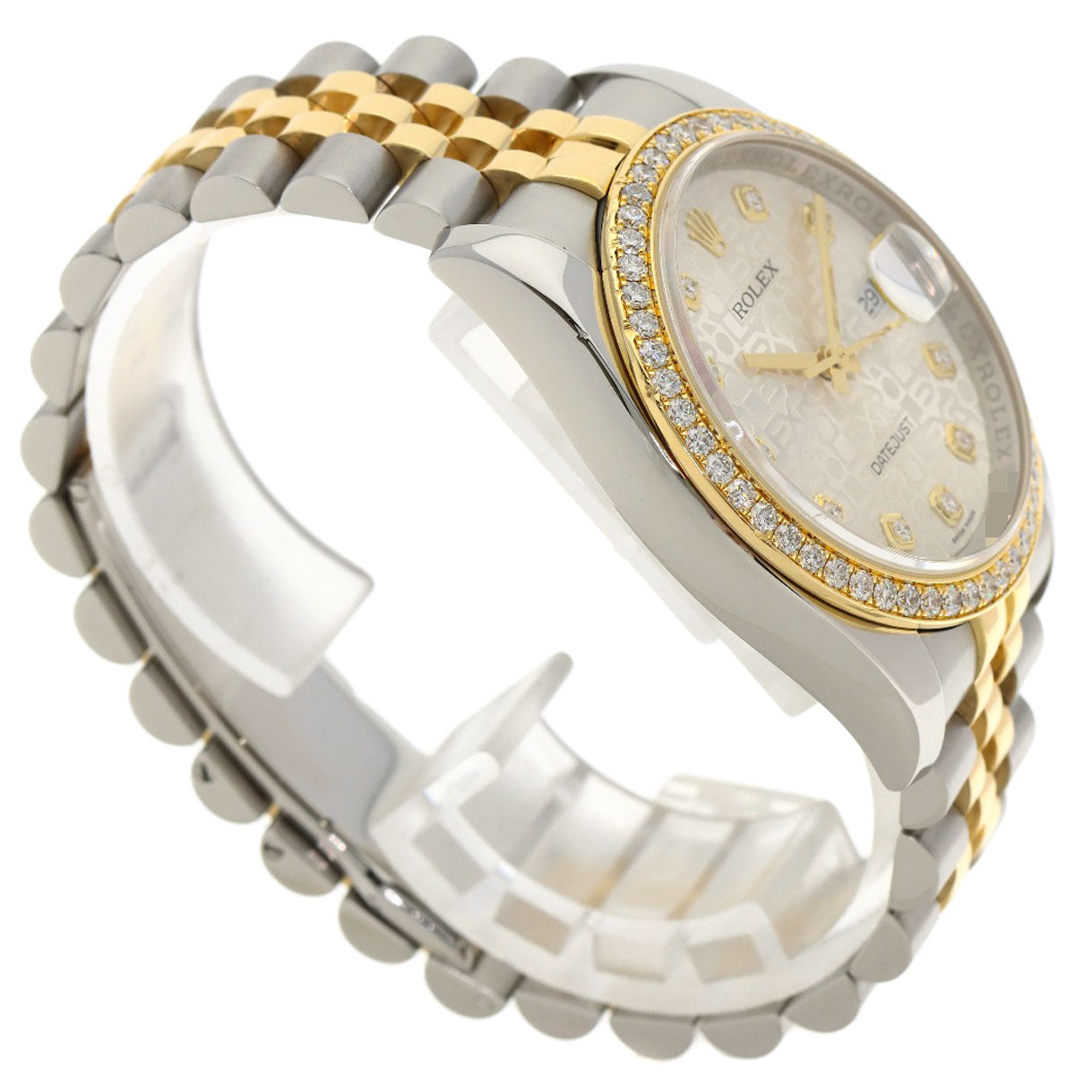 ROLEX Datejust 10P Bezel Diamond Watches 116243G Stainless Steel/SSxK18YG mens