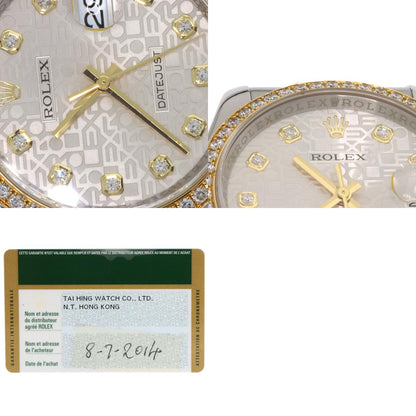 ROLEX Datejust 10P Bezel Diamond Watches 116243G Stainless Steel/SSxK18YG mens
