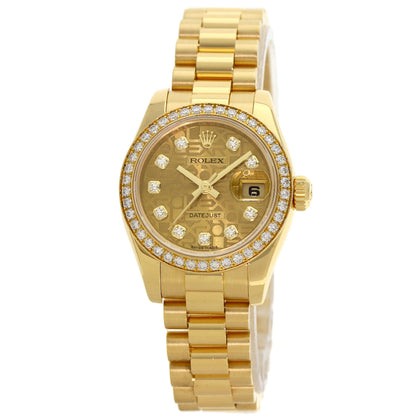 ROLEX DATEJUST 10P BezelDiamond Watches 179138G K18 Yellow Gold/18K Yellow Gold Ladies