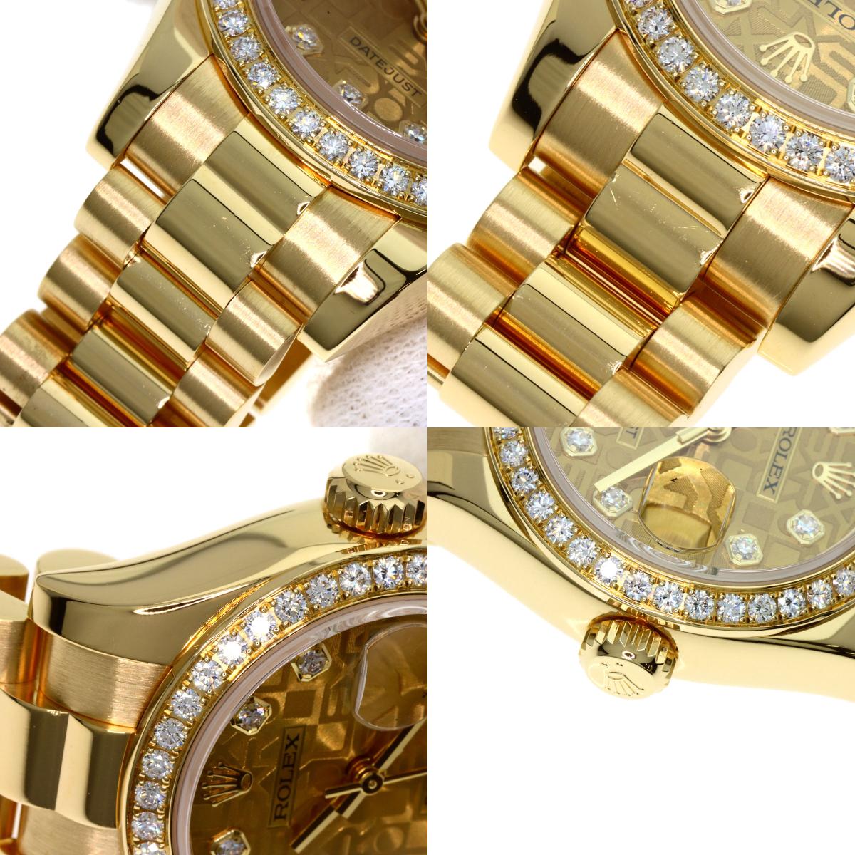 ROLEX DATEJUST 10P BezelDiamond Watches 179138G K18 Yellow Gold/18K Yellow Gold Ladies