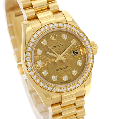 ROLEX DATEJUST 10P BezelDiamond Watches 179138G K18 Yellow Gold/18K Yellow Gold Ladies