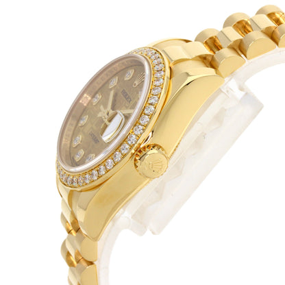ROLEX DATEJUST 10P BezelDiamond Watches 179138G K18 Yellow Gold/18K Yellow Gold Ladies