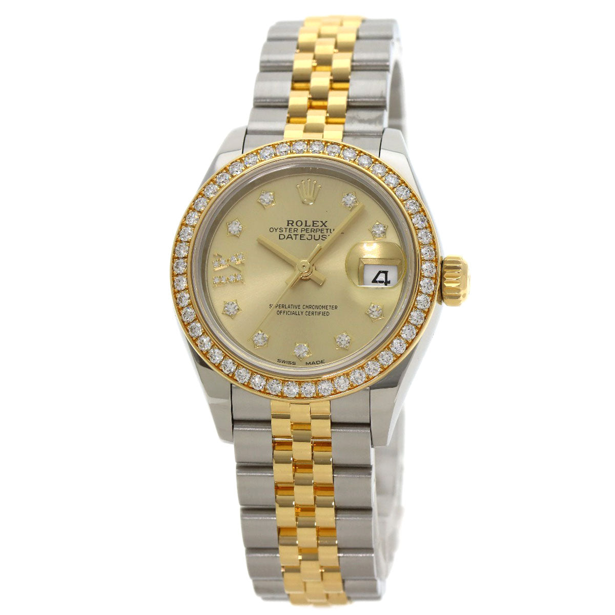 ROLEX Datejust Star IX Bezel Diamond Watches 279383RBR Stainless Steel/SSxK18YG Ladies