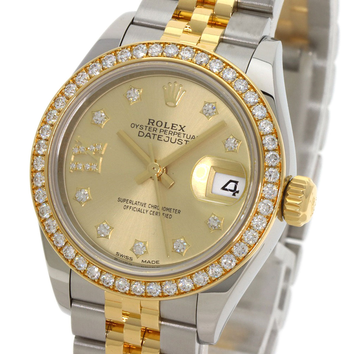 ROLEX Datejust Star IX Bezel Diamond Watches 279383RBR Stainless Steel/SSxK18YG Ladies