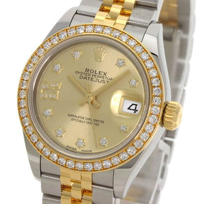 ROLEX Datejust Star IX Bezel Diamond Watches 279383RBR Stainless Steel/SSxK18YG Ladies