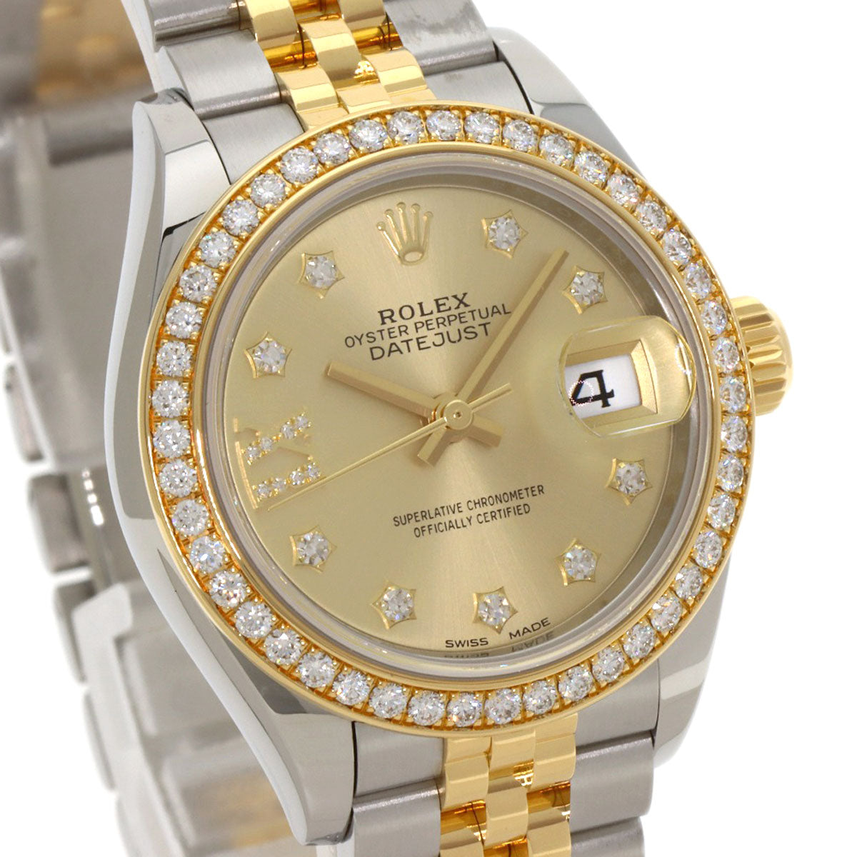 ROLEX Datejust Star IX Bezel Diamond Watches 279383RBR Stainless Steel/SSxK18YG Ladies