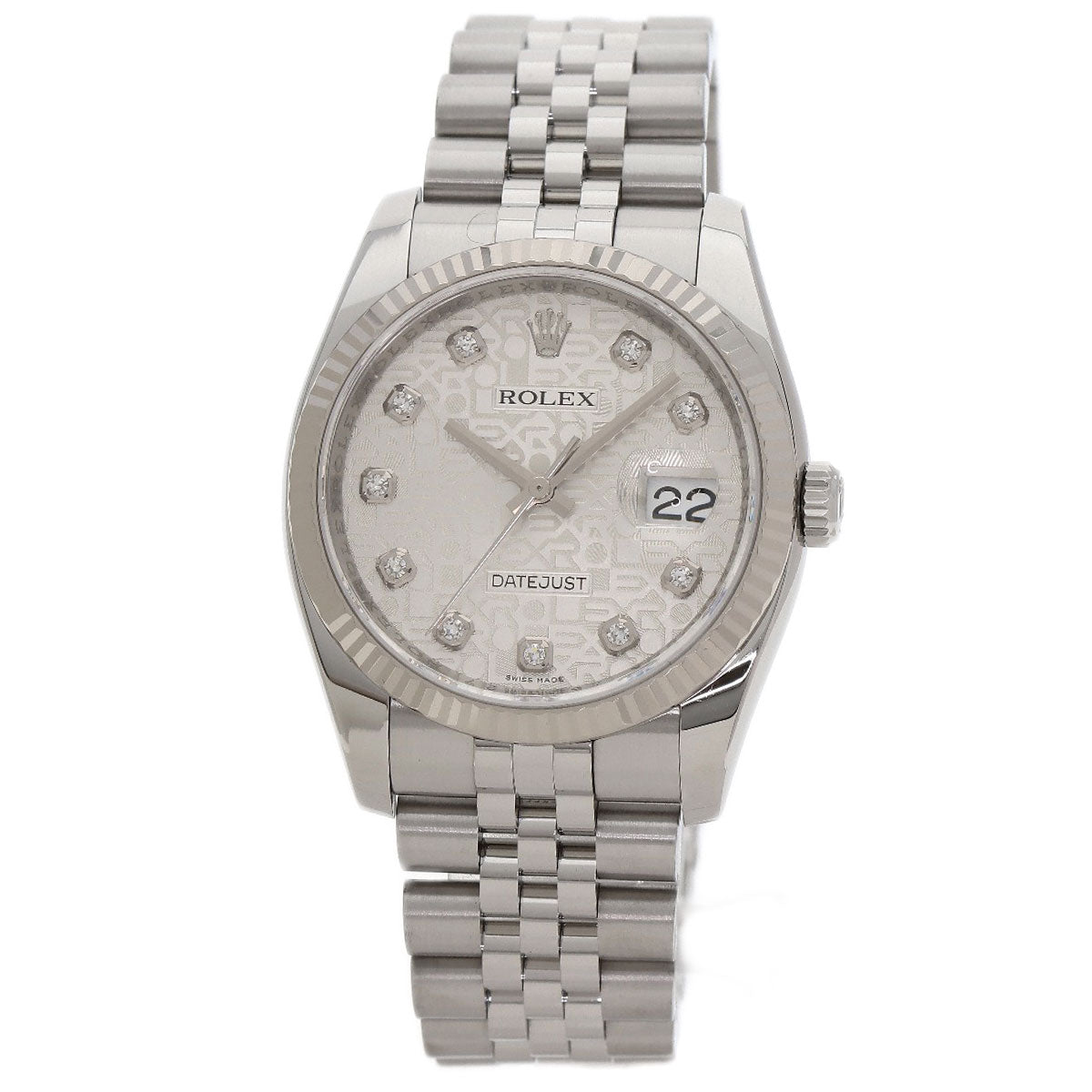 ROLEX DATEJUST 10P Diamond Watches 116234G Stainless Steel/Stainless Steel mens