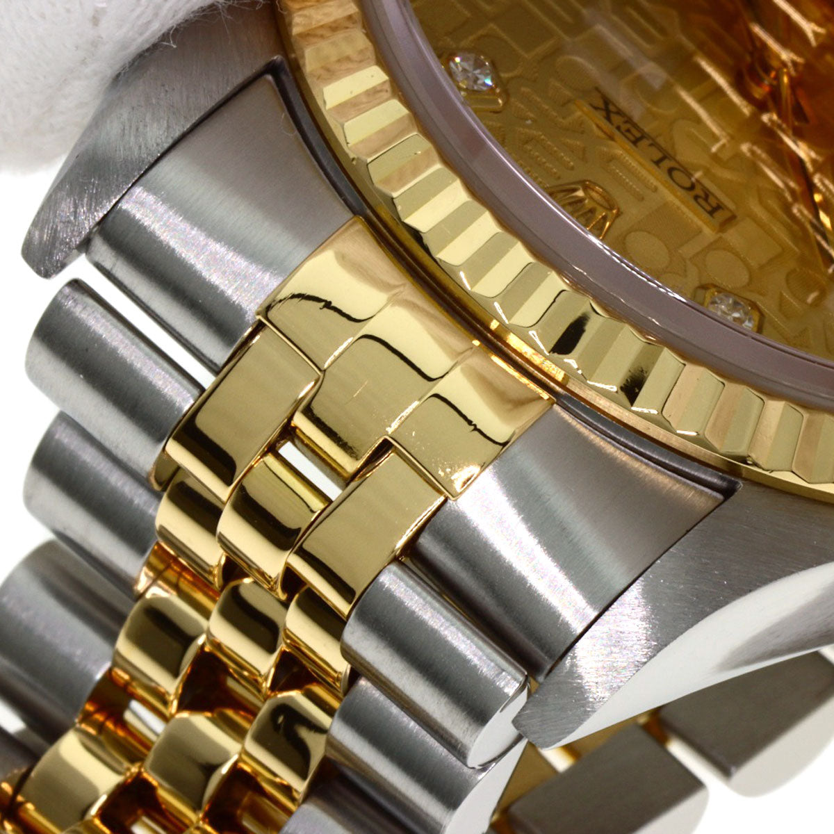 ROLEX DATEJUST 10P Diamond Watches 16233G Stainless Steel/SSxK18YG mens