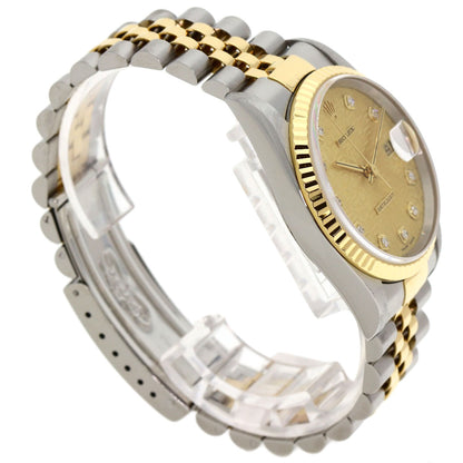 ROLEX DATEJUST 10P Diamond Watches 16233G Stainless Steel/SSxK18YG mens