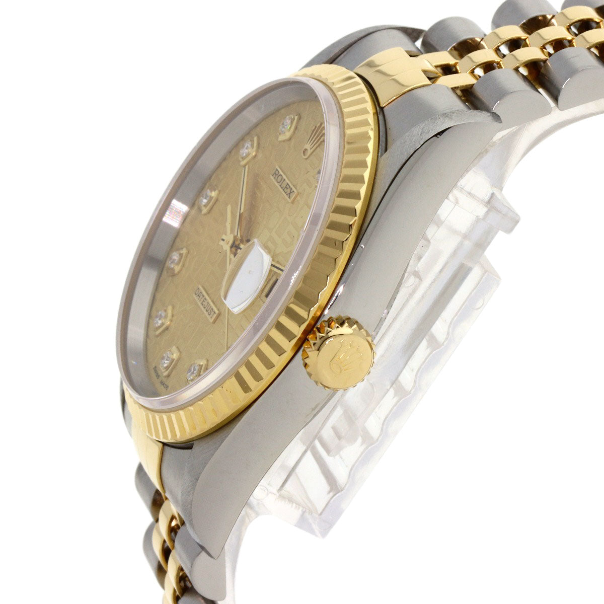 ROLEX DATEJUST 10P Diamond Watches 16233G Stainless Steel/SSxK18YG mens