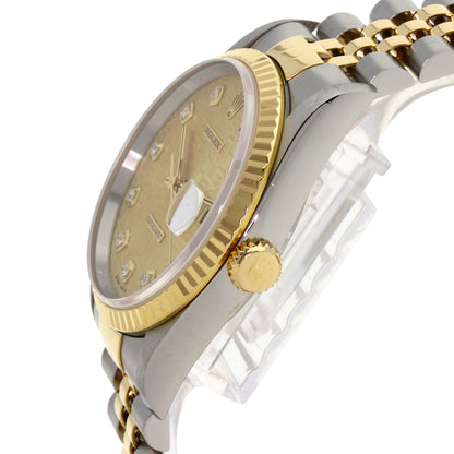 ROLEX DATEJUST 10P Diamond Watches 16233G Stainless Steel/SSxK18YG mens