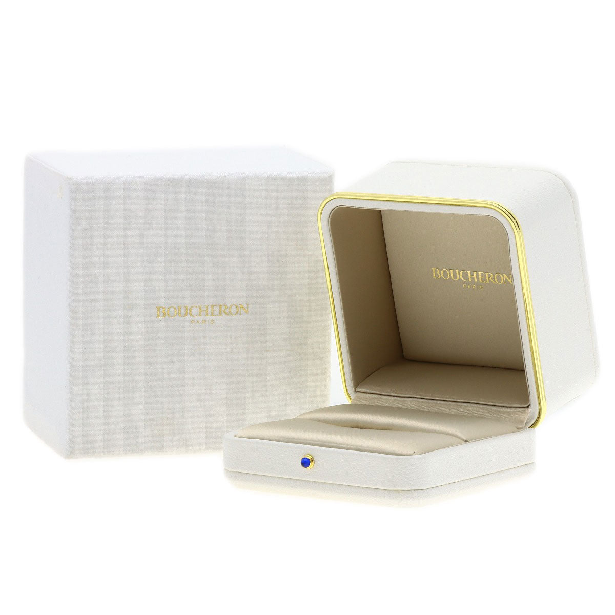 Boucheron Quatre Small Red Ceramic Diamond JRG0293847 Ring K18 Pink Gold Ladies [Used]