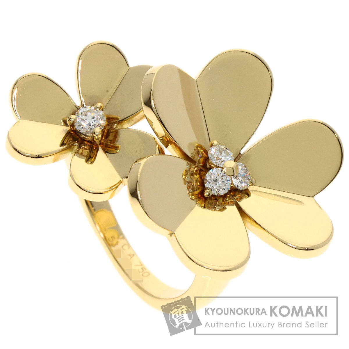 Van Cleef & Arpels Frivole Ring Entree Les Doors Diamond Ring K18 Yellow Gold Ladies [Used]