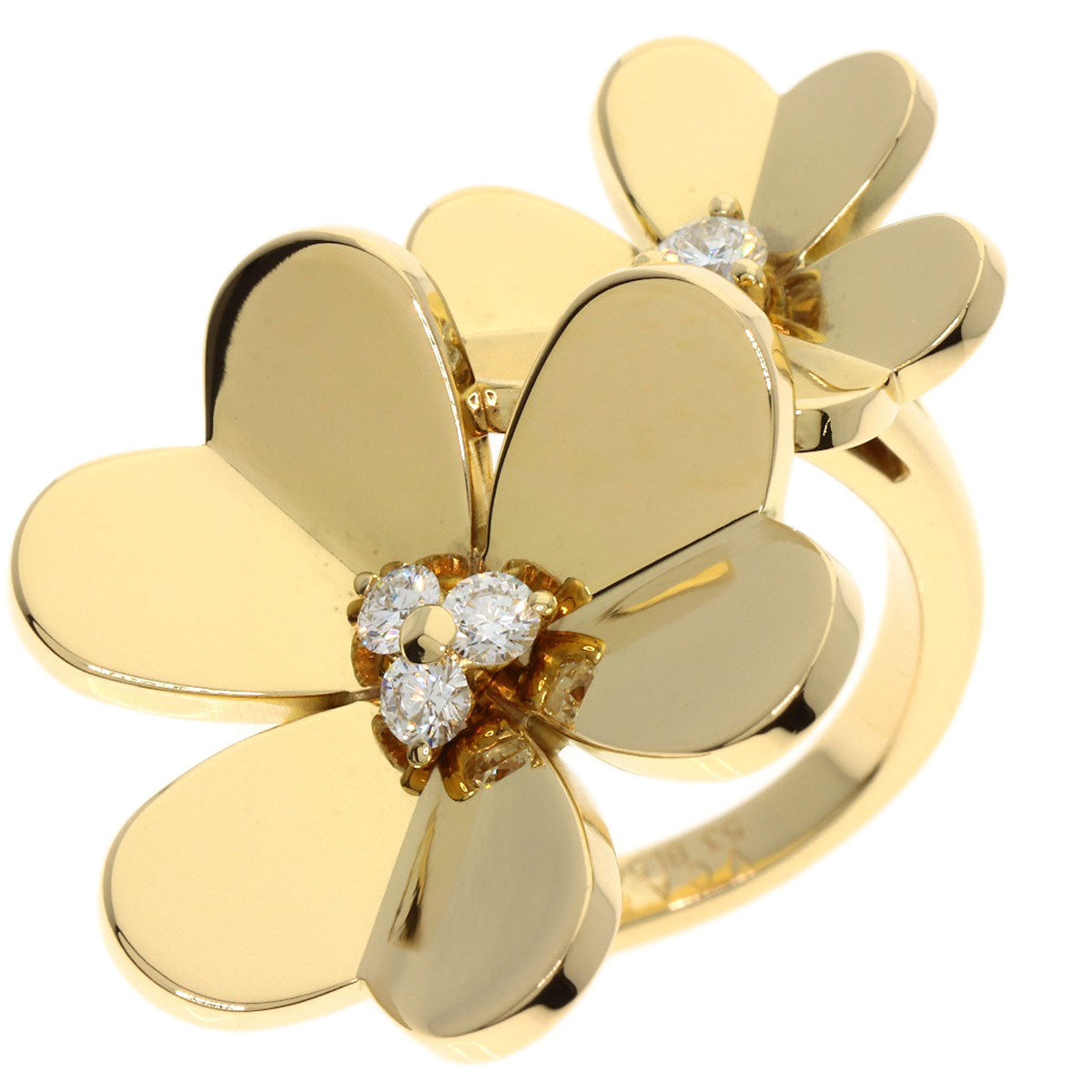 Van Cleef & Arpels Frivole Ring Entree Les Doors Diamond Ring K18 Yellow Gold Ladies [Used]