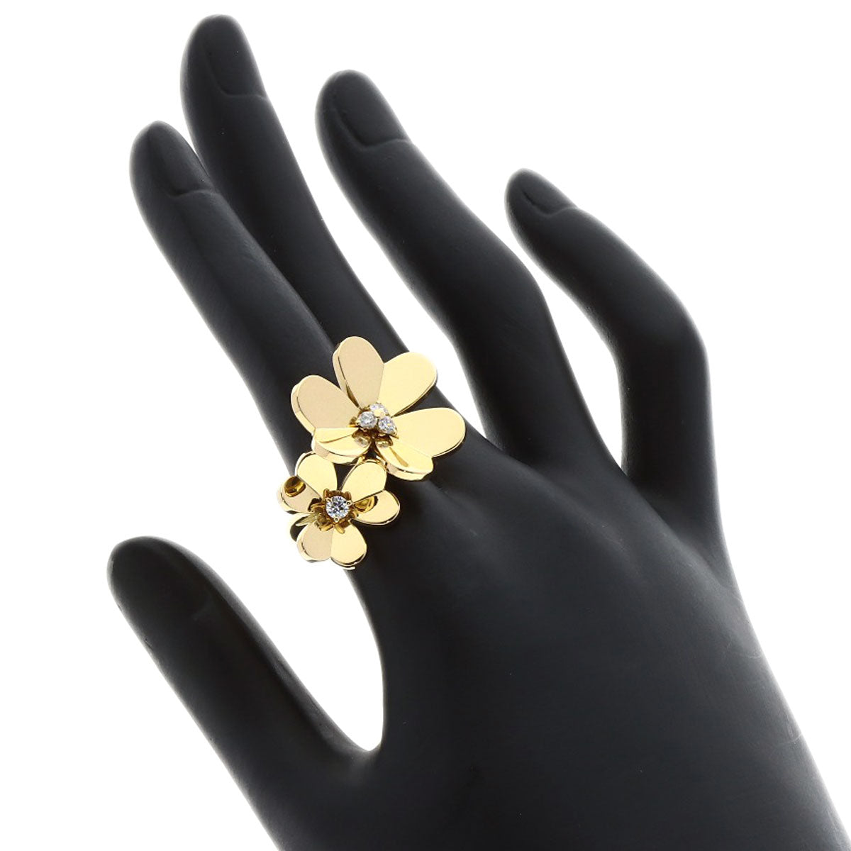 Van Cleef & Arpels Frivole Ring Entree Les Doors Diamond Ring K18 Yellow Gold Ladies [Used]