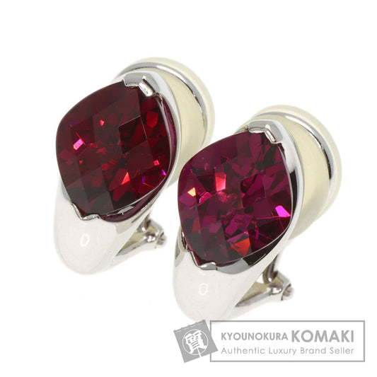 TASAKI Garnet Earring K18 White Gold Ladies [Used]