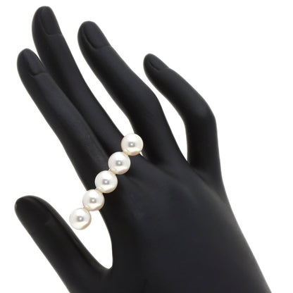 TASAKI Balance Signature Pavé Diamond Akoya Pearl Ring K18 White Gold Ladies [Used]