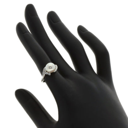 MIKIMOTO Akoya Pearl Pearl Diamond Ring Platinum PT950 Ladies [Used]