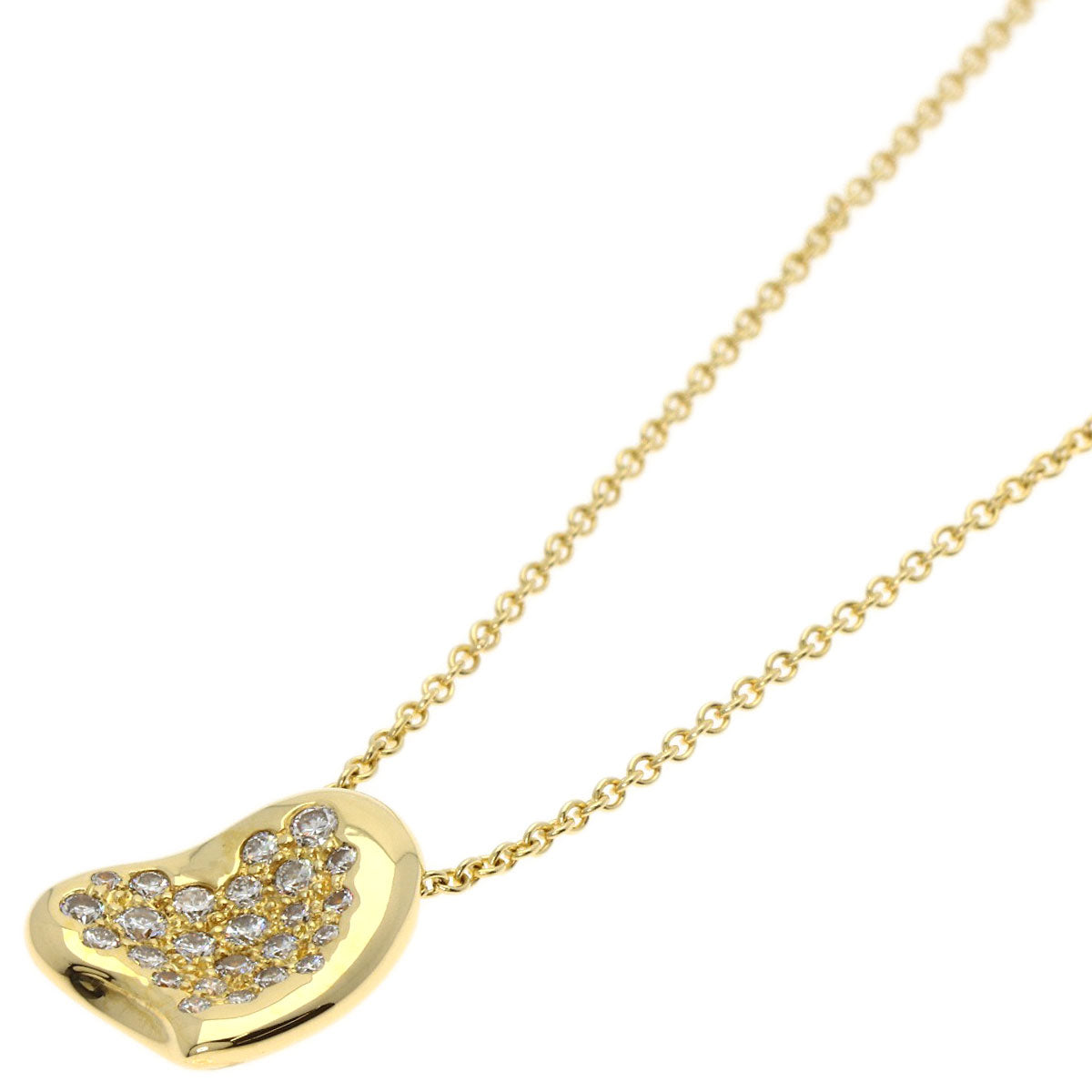 TIFFANY&Co. Full Heart Diamond Necklace K18 Yellow Gold Ladies [Used]