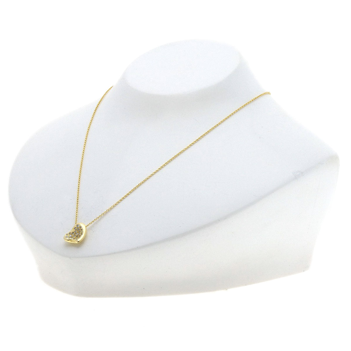 TIFFANY&Co. Full Heart Diamond Necklace K18 Yellow Gold Ladies [Used]