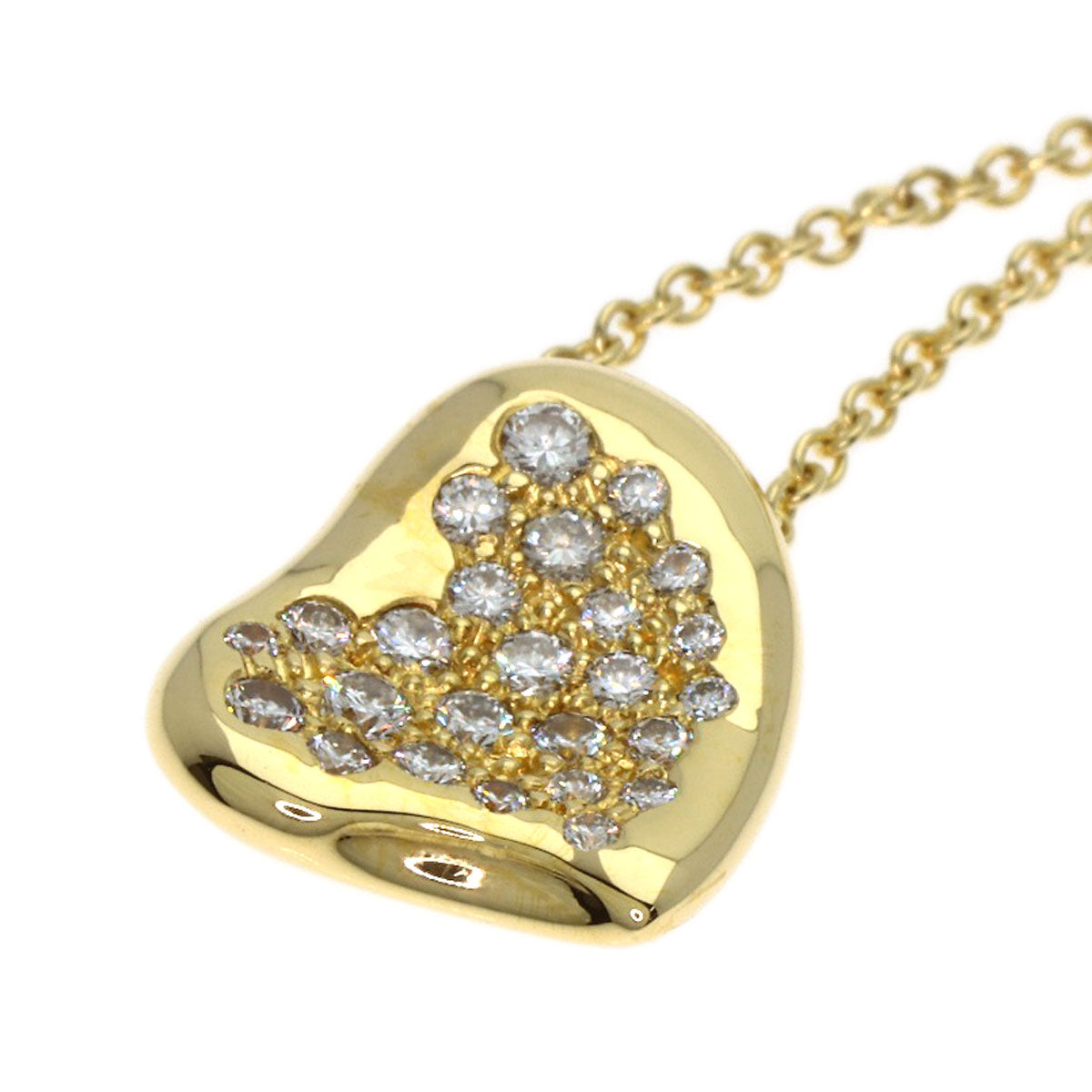 TIFFANY&Co. Full Heart Diamond Necklace K18 Yellow Gold Ladies [Used]