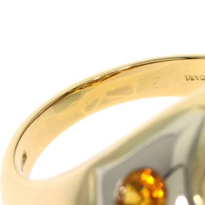 BVLGARI Loto Peridot Rhodorite Garnet Citrin Ring K18 Yellow Gold Ladies [Used]