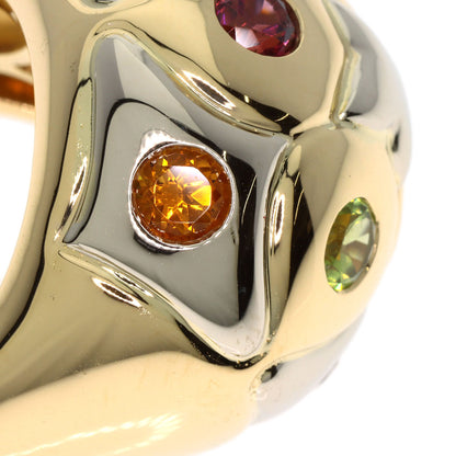BVLGARI Loto Peridot Rhodorite Garnet Citrin Ring K18 Yellow Gold Ladies [Used]