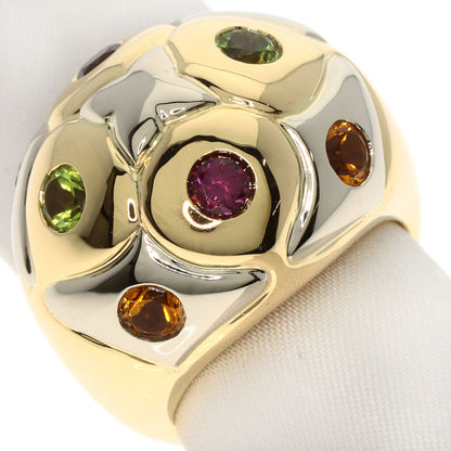 BVLGARI Loto Peridot Rhodorite Garnet Citrin Ring K18 Yellow Gold Ladies [Used]