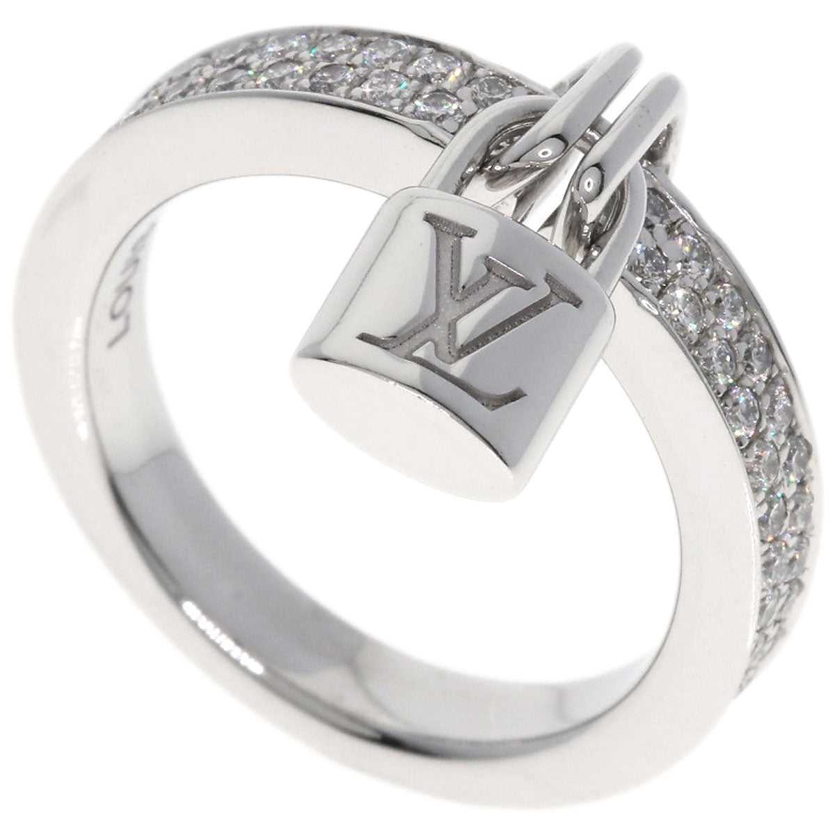 LOUIS VUITTON Berglockit Pave Diamond #48 Ring K18 White Gold Ladies [Used]