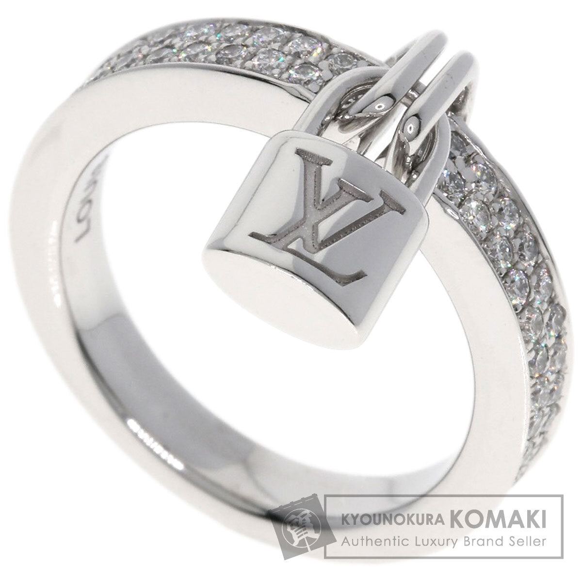 LOUIS VUITTON Berglockit Pave Diamond #48 Ring K18 White Gold Ladies [Used]
