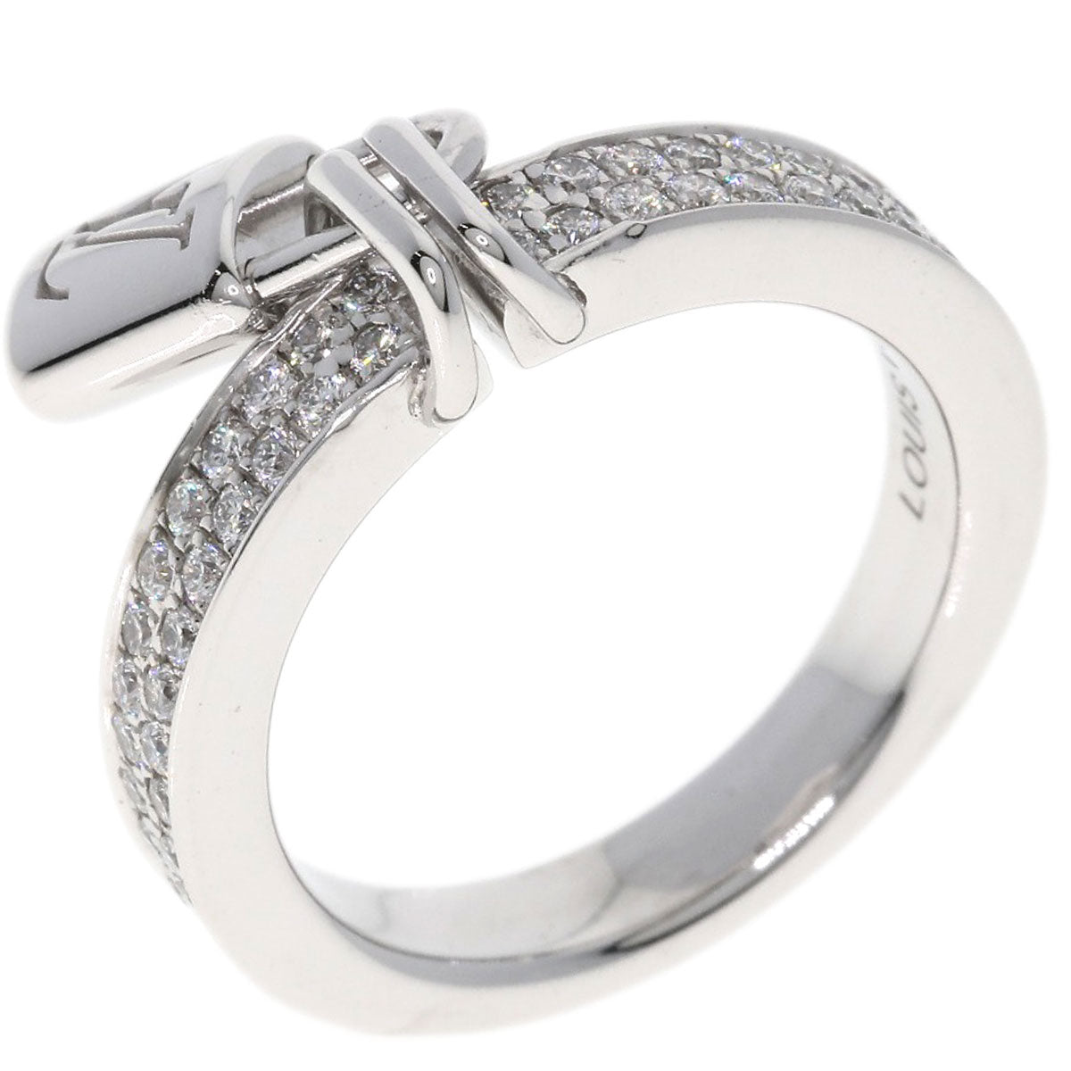 LOUIS VUITTON Berglockit Pave Diamond #48 Ring K18 White Gold Ladies [Used]